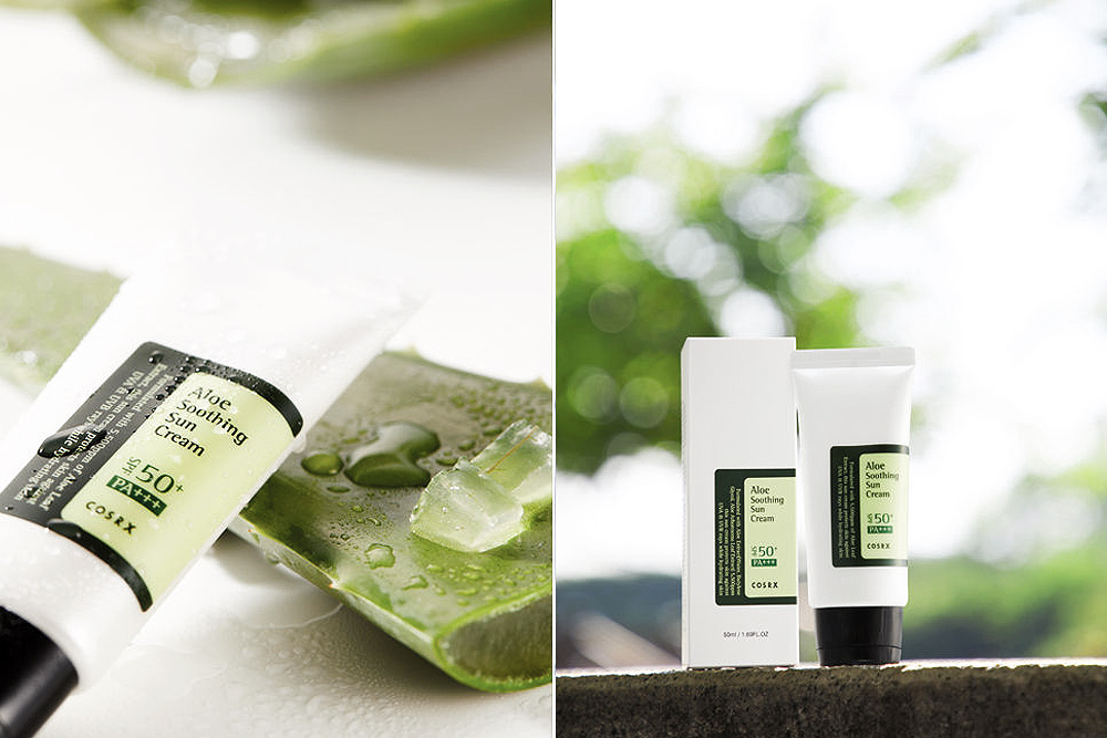 Kem chống nắng CosRX Aloe Soothing Sun Cream SPF 50+ PA++++ bên cạnh lá nha đam, cung cấp bảo vệ da hoàn hảo cho mùa hè. Bài viết hướng dẫn hiểu đúng về chỉ số chống nắng, UVA và UVB.
