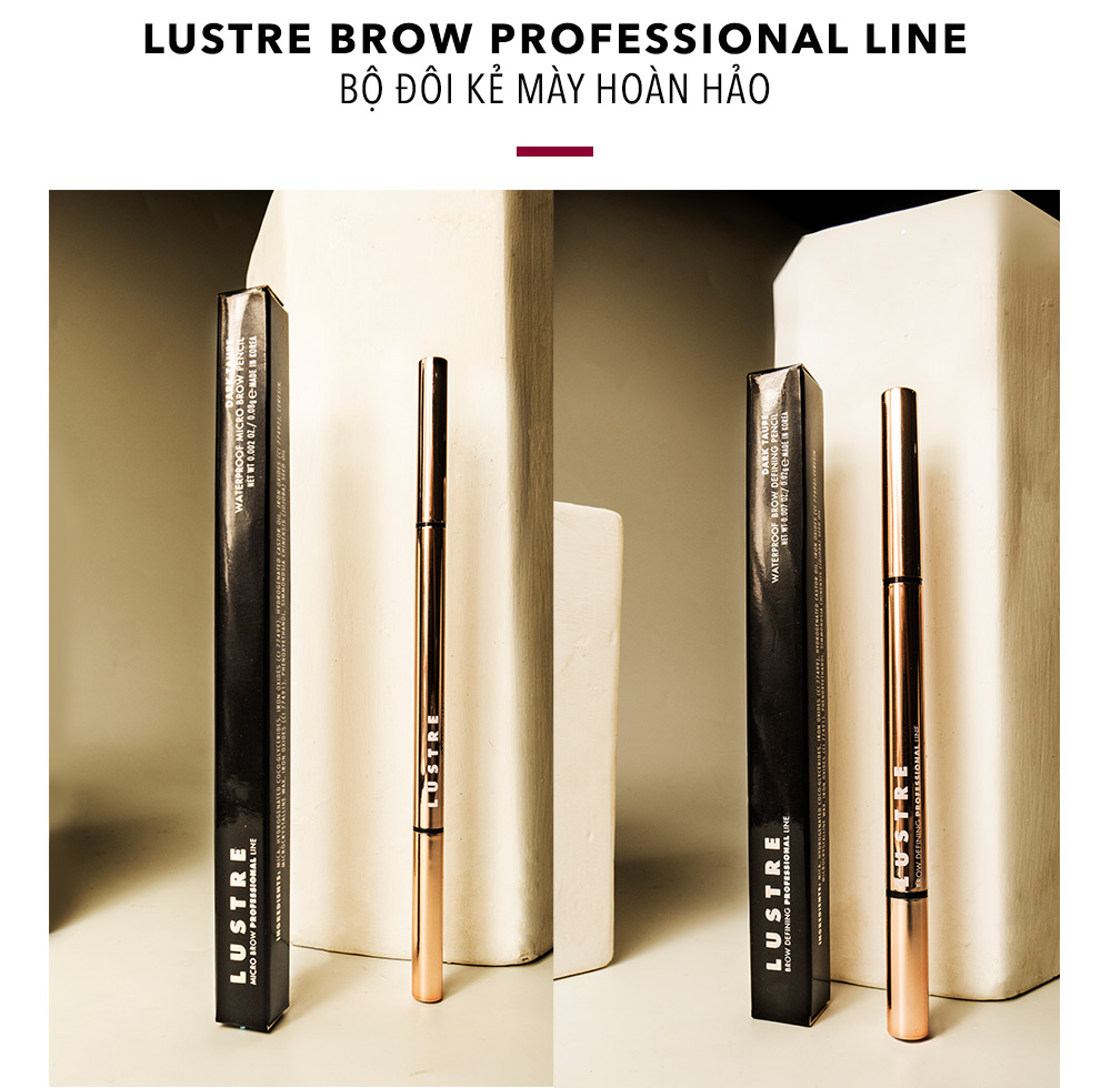 Bộ đôi kẻ mày hoản hảo Lustre Brow Professional Line mang đến cho các tín đồ làm đẹp những giải pháp trang điểm chất lượng, với thiết kế ánh kim thời thượng và sự tiện dụng cao, phù hợp cho cả những người mới bắt đầu.