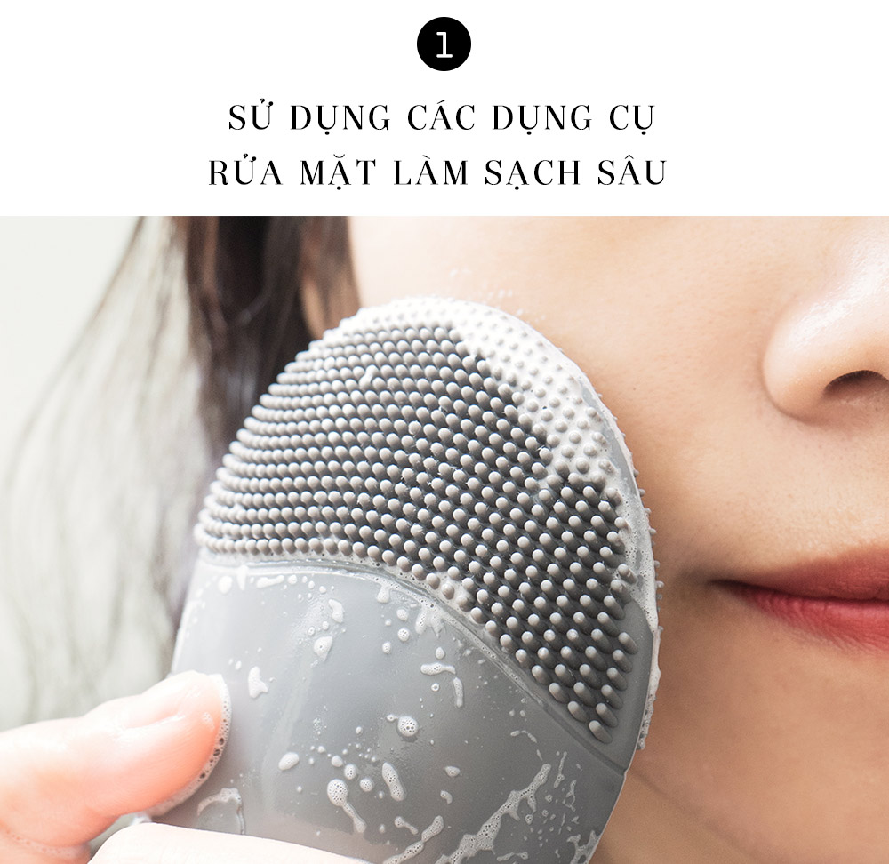 Hướng dẫn sử dụng các dụng cụ rửa mặt làm sạch sâu, giúp cải thiện tình trạng mụn đầu đen. Đặc biệt, máy rửa mặt Halio có công dụng hiệu quả trong việc dưỡng da và làm sạch sâu.