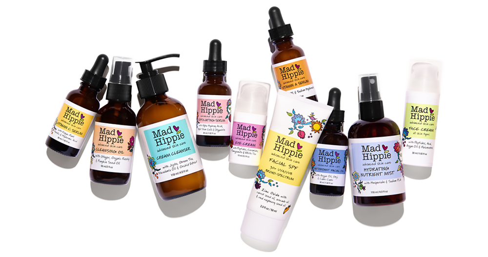 Bộ sản phẩm dưỡng da của thương hiệu Indie Mad Hippie với từng lọ serum, kem, và xịt giúp thúc đẩy việc chăm sóc da tự nhiên. Các sản phẩm này phản ánh chất lượng, không cần quảng bá rầm rộ để khẳng định vị trí trong lòng người tiêu dùng.