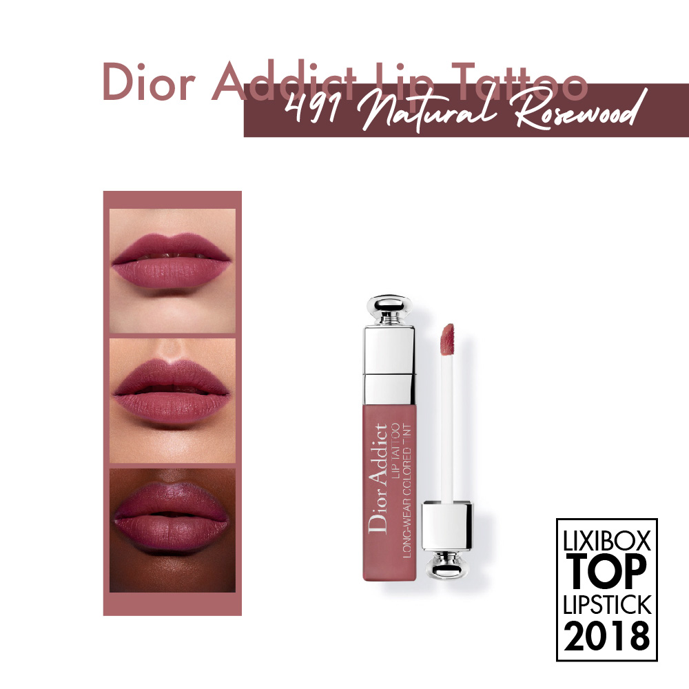 Dior Addict Lip Tattoo màu 491 Natural Rosewood, sản phẩm nổi bật trong danh sách must-buy 2018, mang lại vẻ ngoài tự tin cho phái đẹp. Trải nghiệm sắc màu quyến rũ cùng Lixibox và khám phá bộ sưu tập makeup đa dạng, bao gồm cả Innisfree và LUSTRE Make-Up.
