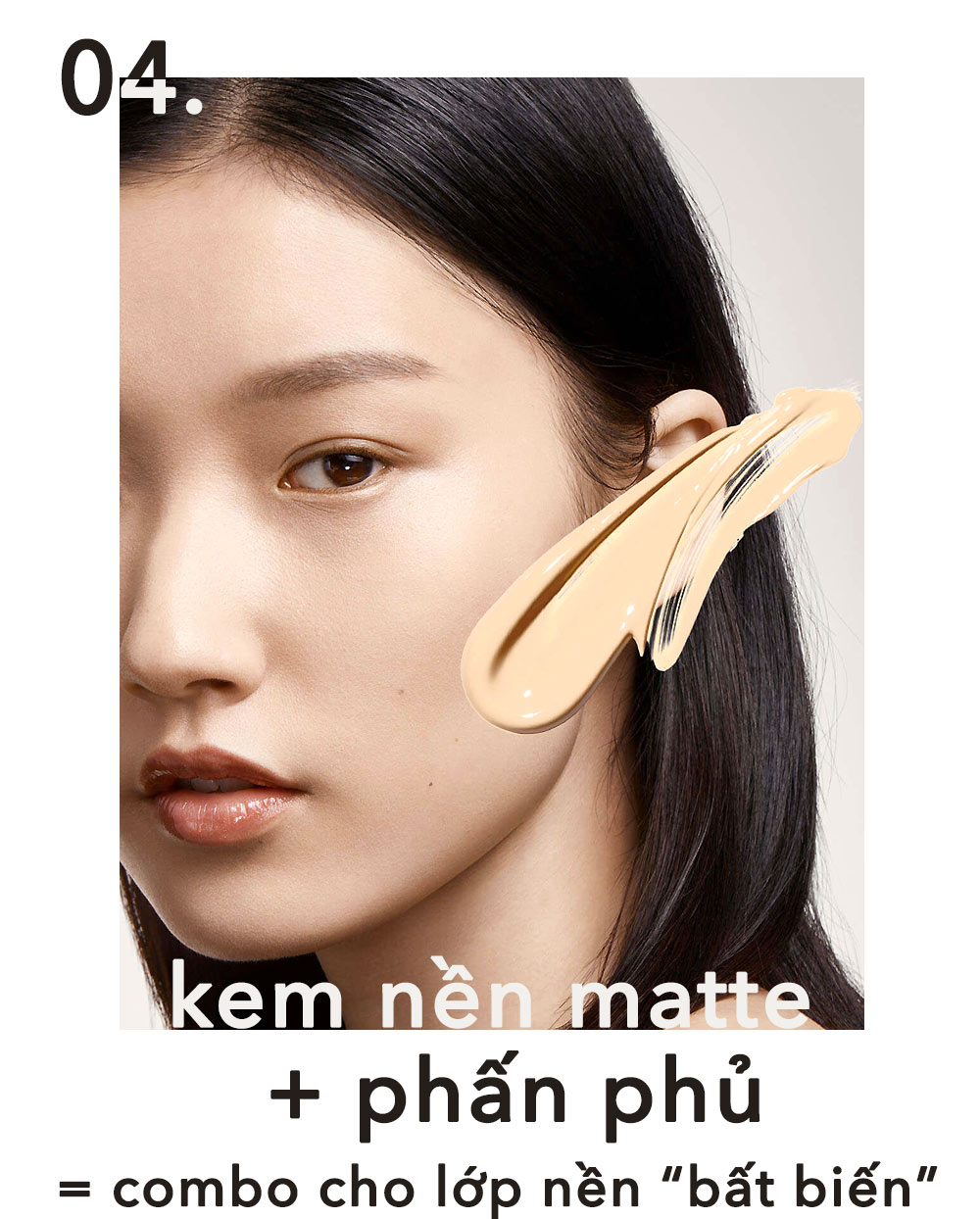 Bí kíp makeup cho lớp nền hoàn hảo ngày Tết với kem nền matte và phấn phủ. Hướng dẫn từ chuyên gia giúp lớp nền không loang lổ, bền đẹp suốt ngày dài chúc Tết.