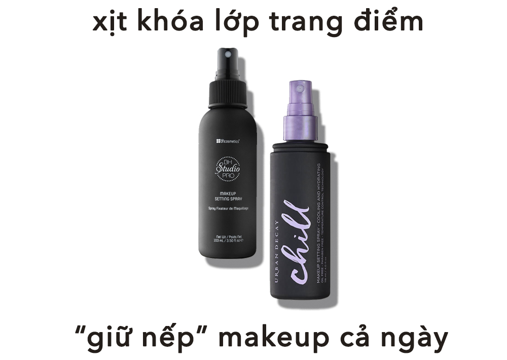 Xịt khoá lớp trang điểm giúp giữ lớp nền luôn bền đẹp, tránh tình trạng nền mốc hay loang lổ khi makeup dịp Tết. Cùng khám phá bí kíp từ các makeup artist để có vẻ ngoài rạng rỡ suốt cả ngày.