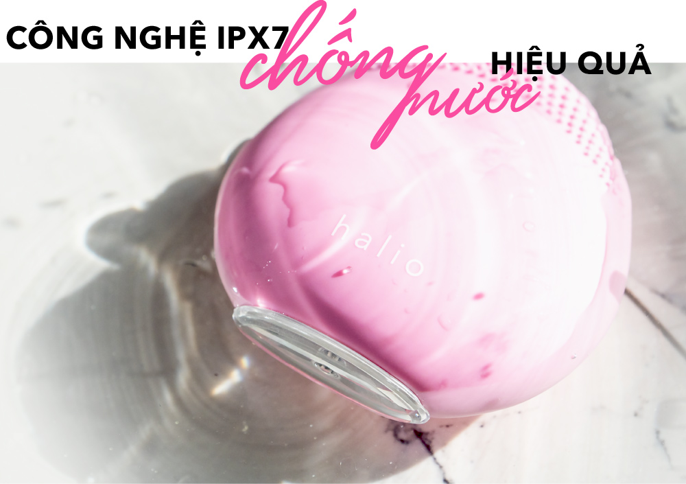 Công nghệ IPX7 chống nước hiệu quả, Halio Sensitive là sản phẩm lý tưởng cho làn da nhạy cảm. Với thiết kế thông minh và nhiều tính năng hấp dẫn, sản phẩm này đang được hội mê skincare tích cực săn lùng.