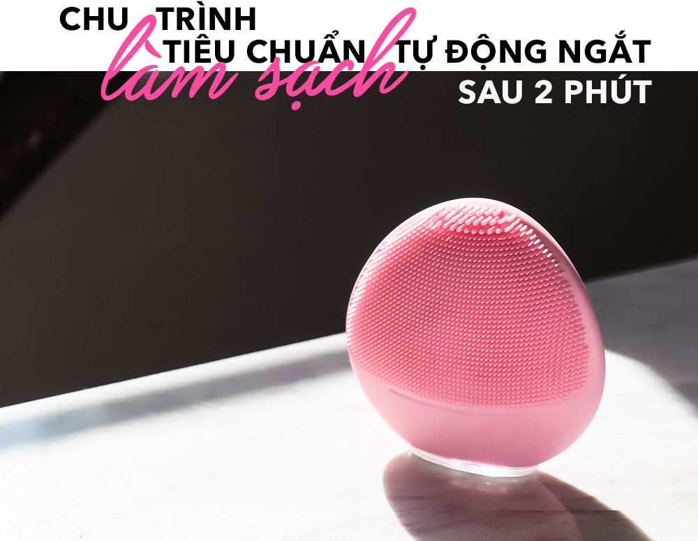 Chu trình làm sạch tiêu chuẩn tự động ngắt sau 2 phút của Halio Sensitive. Sản phẩm hoàn hảo cho những ai yêu thích skincare và dưỡng da với thiết kế đặc biệt cho làn da nhạy cảm.