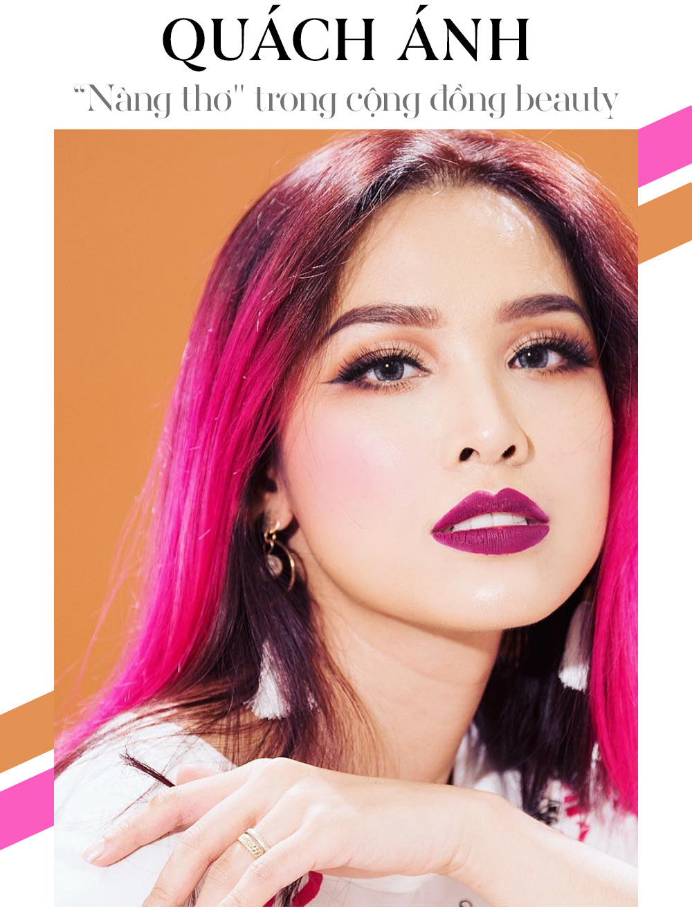 Quách Ánh, một beauty blogger nổi bật với phong cách sống tích cực và tài năng trong cộng đồng làm đẹp, là nhân vật chính trong bài viết tôn vinh 6 beauty blogger truyền cảm hứng cho phái đẹp nhân ngày 8/3.