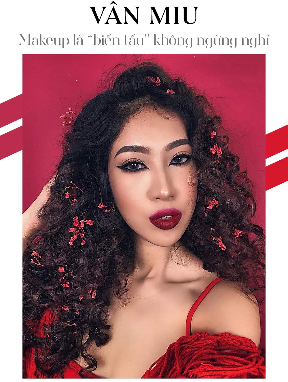 Vân Miu, beauty blogger nổi bật với phong cách trang điểm ấn tượng, chúc mừng ngày 8/3. Makeup là "biến tấu" không ngừng nghỉ, tôn vinh những người phụ nữ đẹp và tự tin, truyền cảm hứng cho phái đẹp.