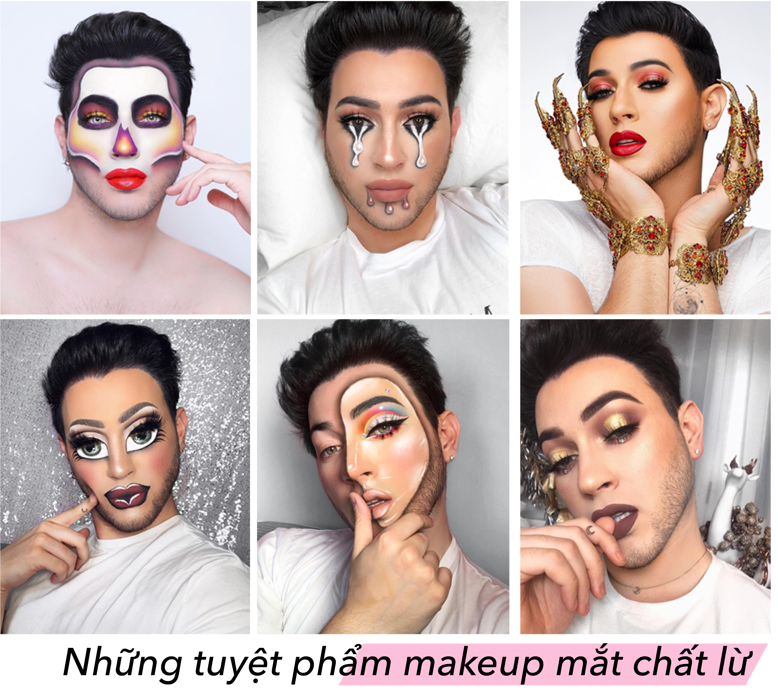 Bộ sưu tập những Beauty Boy với phong cách makeup nổi bật, đầy sáng tạo. Bài viết "Beauty Boy - Lạ mà quen, những tài năng vượt trội của giới làm đẹp" khám phá tài năng và niềm đam mê của các chàng trai yêu thích mỹ phẩm và trang điểm.