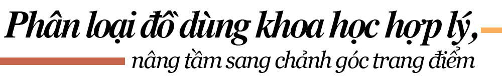 Phân loại đồ dùng khoa học hợp lý, nâng tầm sang chảnh góc trang điểm. Khám phá bí quyết dọn dẹp thông minh của Marie Kondo để làm gọn gàng không gian làm đẹp.