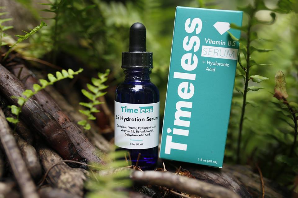 Sản phẩm serum cấp ẩm Timeless B5 với Vitamin B5 và Axit Hyaluronic, hỗ trợ chăm sóc da mụn, giúp da hết mụn và mờ thâm nhanh chóng trong routine chăm sóc da cơ bản.