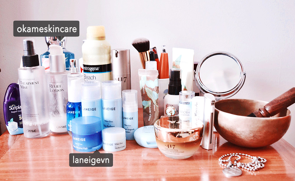 Bộ sưu tập sản phẩm chăm sóc da từ okameskincare và laneigevn, chia sẻ của Thuý Anh - huấn luyện viên yoga, về việc kết nối vẻ đẹp bên trong với sự chăm sóc bản thân. Tìm hiểu về tâm hồn và thần thái qua việc yêu thương cơ thể.
