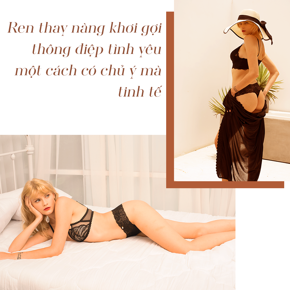 Chi tiết bài viết "Lý do vì sao 90% đàn ông 'truyền thái y' khi phụ nữ 'đu đưa' với quần lọt khe?" với hình ảnh người mẫu trong bộ nội y ren quyến rũ, thể hiện sức hút của quần lọt khe và sự thu hút của trang phục nội y cho phái nam.