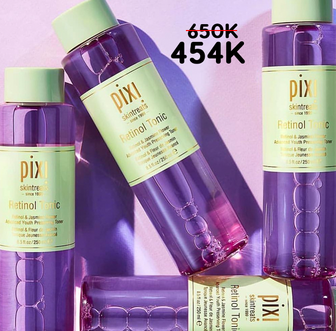 Khám phá 5 sản phẩm Retinol Tonic Pixi với giá chỉ 454K trong chương trình Black Friday từ 21 - 30/11 tại Lixibox. Tham gia ngay để không bỏ lỡ cơ hội nhận quà xịn từ GWP Lixibox.