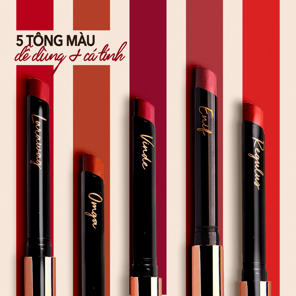 Bộ sưu tập 5 thỏi son với 5 tông màu đa dạng, dễ dùng và cá tính, lý tưởng cho dịp Valentine. Khám phá các món quà tặng tuyệt vời tại Lixibox với GWP hấp dẫn để dành tặng ai đó đặc biệt.