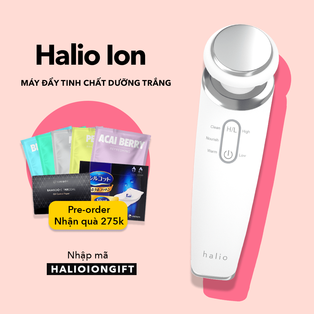 Halio Ion - máy đẩy tinh chất dưỡng trắng, sản phẩm skincare thông minh giúp tối ưu hóa quy trình dưỡng da. Khám phá 5 lý do bạn nên chọn máy đẩy Halio để có làn da đẹp mịn màng hơn. Đặt hàng ngay với mã HALIOIONGIFT trên Lixibox.