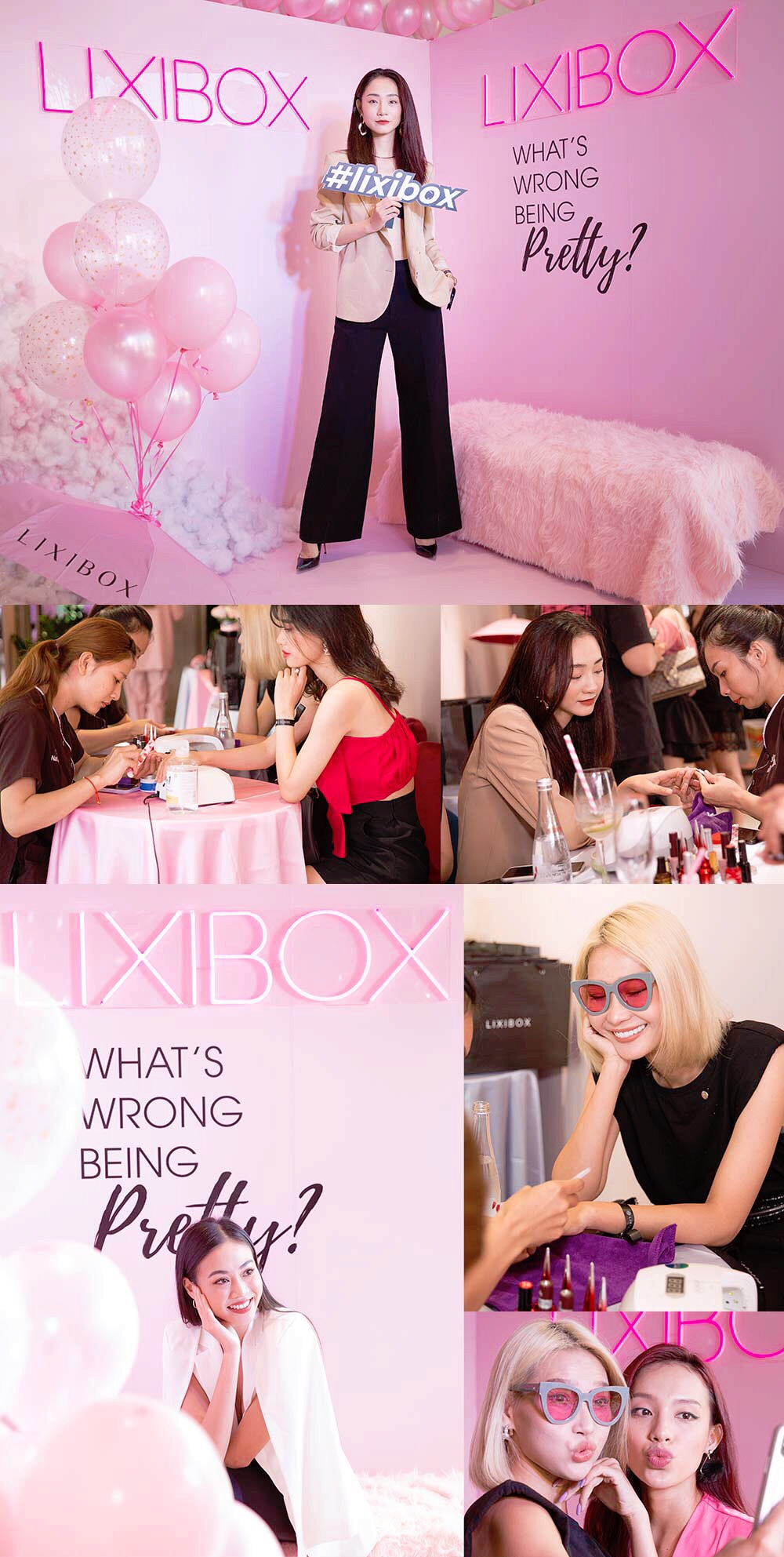 Sự kiện ra mắt "Chill" tại Lixibox Phan Xích Long, nơi giới trẻ được trải nghiệm làm đẹp miễn phí với công nghệ hiện đại, vẽ móng và thưởng thức đồ uống trong không gian sang trọng với hashtag #lixibox.