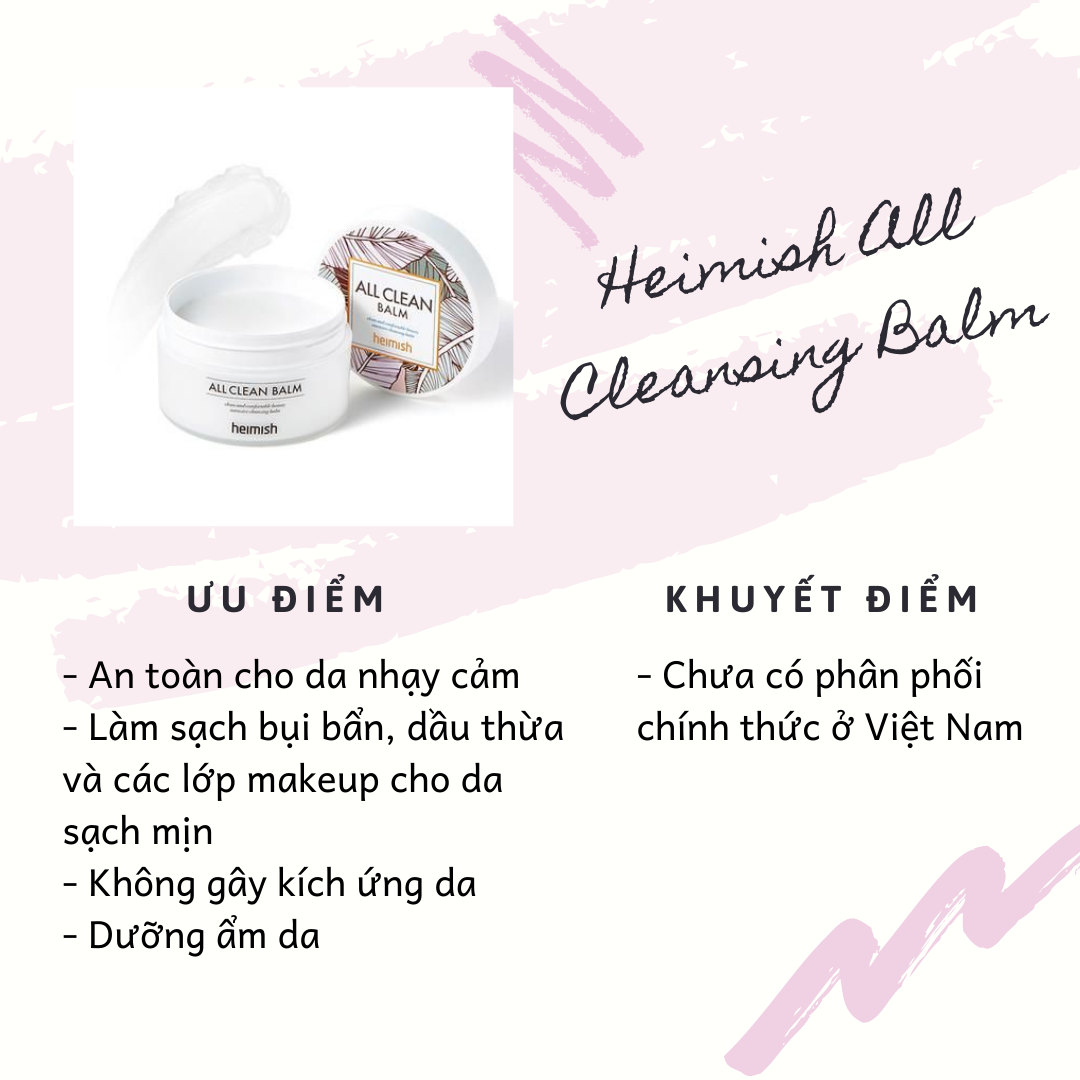 Điểm danh 5 sáp tẩy trang hiệu quả, đặc biệt là sáp tẩy trang vàng tươi và Okame Super Fruit. Heimish All Cleansing Balm an toàn, làm sạch nhẹ nhàng cho da nhạy cảm, không gây kích ứng, giữ ẩm tốt.
