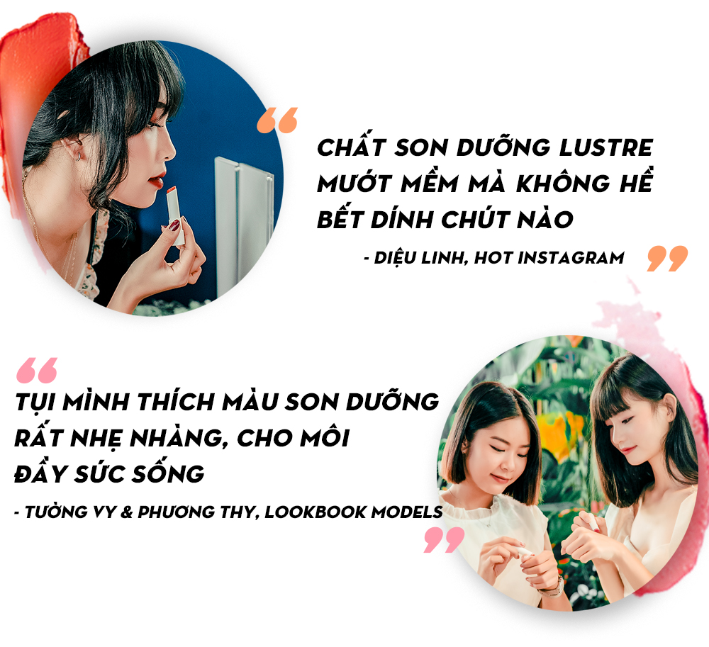 Lustre event - Son dưỡng có màu Lustre, lõi son thay thế 