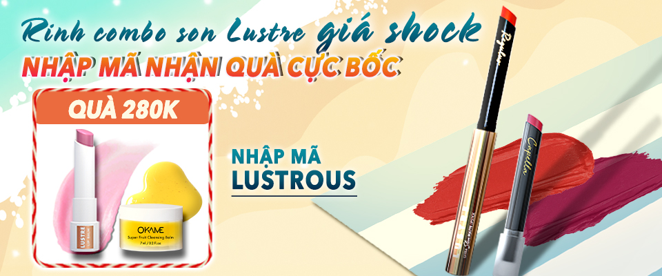 Rinh combo son Lustre giá shock và nhận quà cực bốc từ Lixibox. Quà tặng trị giá 280K, nhập mã nhận quà hấp dẫn cùng chương trình săn deal 1K. Đừng bỏ lỡ ưu đãi này trong mùa sale nhé!