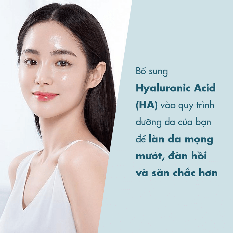 Bổ sung Hyaluronic Acid (HA) vào quy trình dưỡng da sẽ giúp làn da mướt mịn, săn chắc hơn. Sử dụng các sản phẩm từ Radha Beauty, mad hippie, Vichy để đạt hiệu quả tối ưu trong việc cấp ẩm.