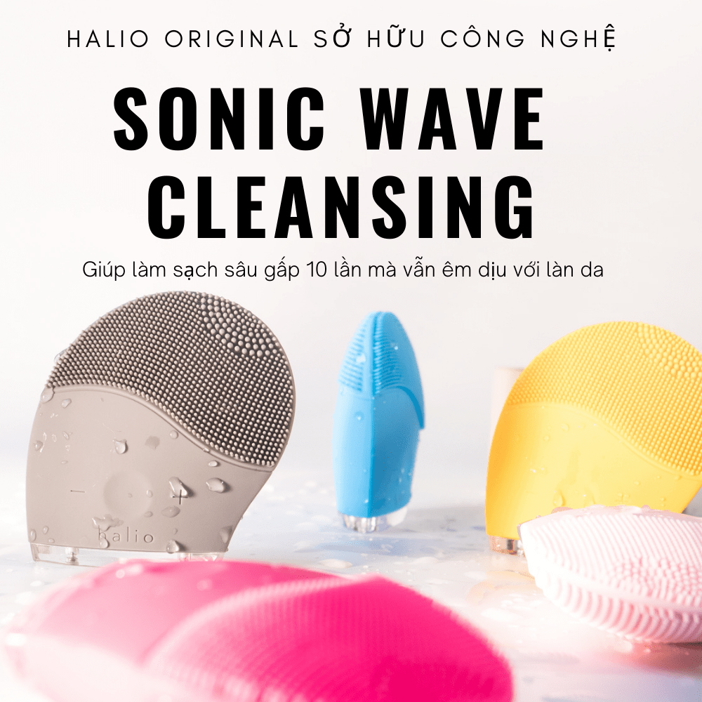 Halio Original sở hữu công nghệ Sonic Wave Cleansing giúp làm sạch sâu gấp 10 lần mà vẫn êm dịu với làn da. Khám phá máy rửa mặt Halio nổi bật với khả năng làm sạch mụn đầu đen, mang lại trải nghiệm skincare tuyệt vời.