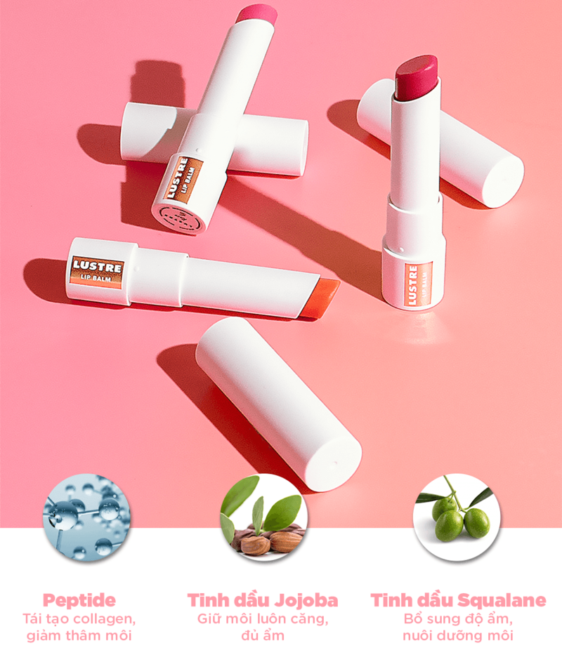 Bài viết hướng dẫn cách thực hiện Pony Makeup chỉ với một bước đơn giản, kèm các sản phẩm như son dưỡng môi Lustre Lip Balm có thành phần Peptide, tinh dầu Jojoba và Squalane giúp tạo độ ẩm và hấp dẫn cho môi.