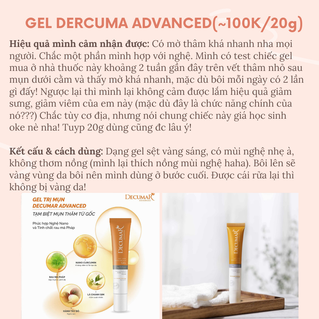 Bài viết đánh giá sản phẩm gel trị mụn Dercuma Advanced, giúp giảm thâm mụn và cải thiện tình trạng da chỉ sau 7 ngày. Skincare cho làn da sáng mịn, hiệu quả và dễ sử dụng.