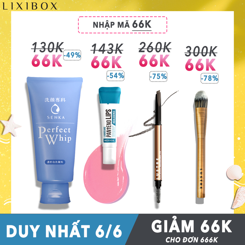 Khám phá sự kiện SIÊU SALE 6.6 của Lixibox với các deal hấp dẫn giảm giá chỉ còn 66K cho các sản phẩm làm đẹp. Săn sale cùng GWP Vietnam để nhận quà siêu xịn và tận hưởng những ưu đãi không thể bỏ lỡ!