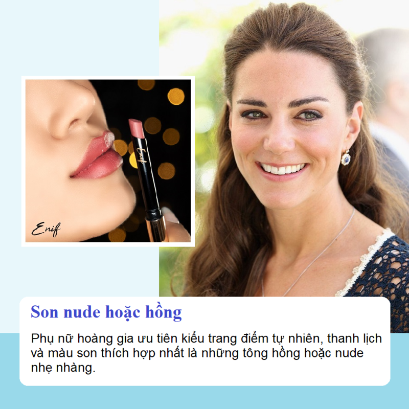 Công nương Kate Middleton chia sẻ bí quyết trang điểm tự nhiên với son môi màu nude hoặc hồng, phù hợp với phong cách thanh lịch. Khám phá những mẹo đánh nền đơn giản mà mọi cô gái đều có thể áp dụng.