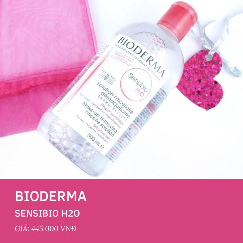 Bioderma Sensibio H2O là sản phẩm tẩy trang bình dân, 500ml với giá 445.000 VNĐ, mang lại hiệu quả làm sạch vượt trội và thân thiện với da nhạy cảm. Là lựa chọn hoàn hảo cho chu trình skincare hàng ngày.