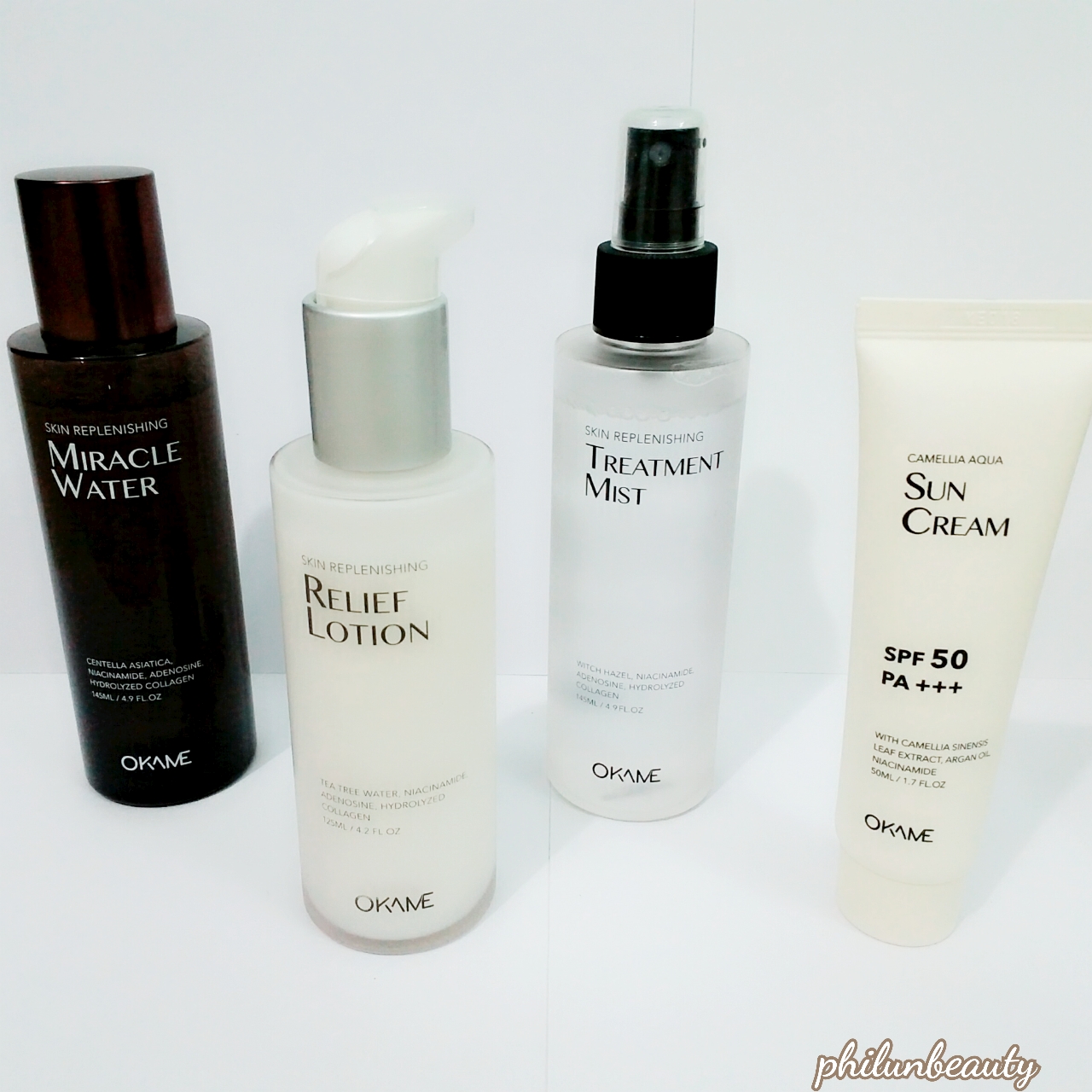 Bài viết đánh giá sản phẩm skincare OKAME SKINCARE, chia sẻ trải nghiệm sau một tháng sử dụng các sản phẩm Miracle Water, Relief Lotion, Treatment Mist và Sun Cream, giúp da đẹp lên trông thấy. #skincare #reviewmypham #okame
