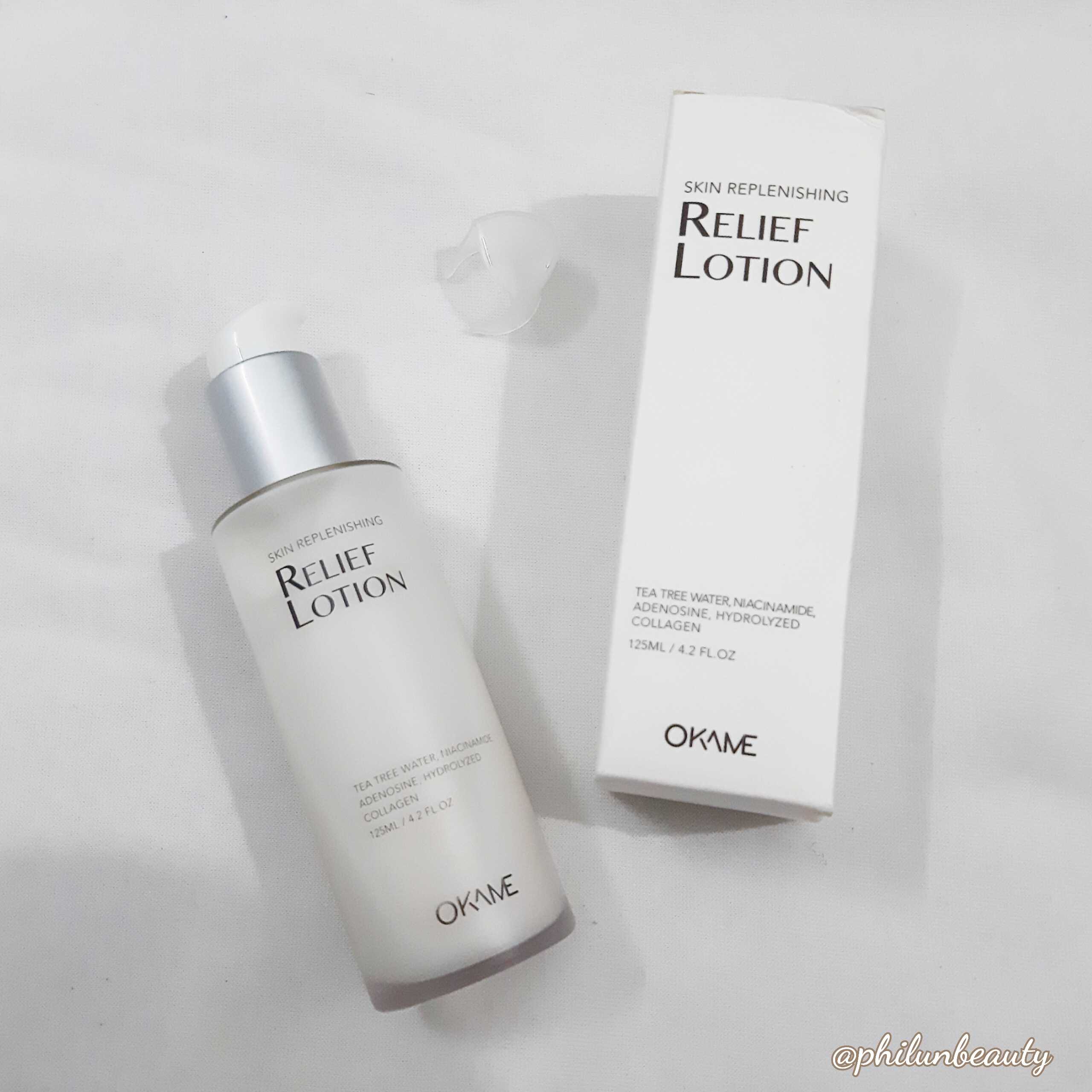 Review Okame Skincare: Nhãn hiệu chăm sóc da được yêu thích, sản phẩm Relief Lotion với thành phần chiết xuất tràm trà, niacinamide, giúp cải thiện tình trạng da một cách rõ rệt chỉ sau một tháng sử dụng.