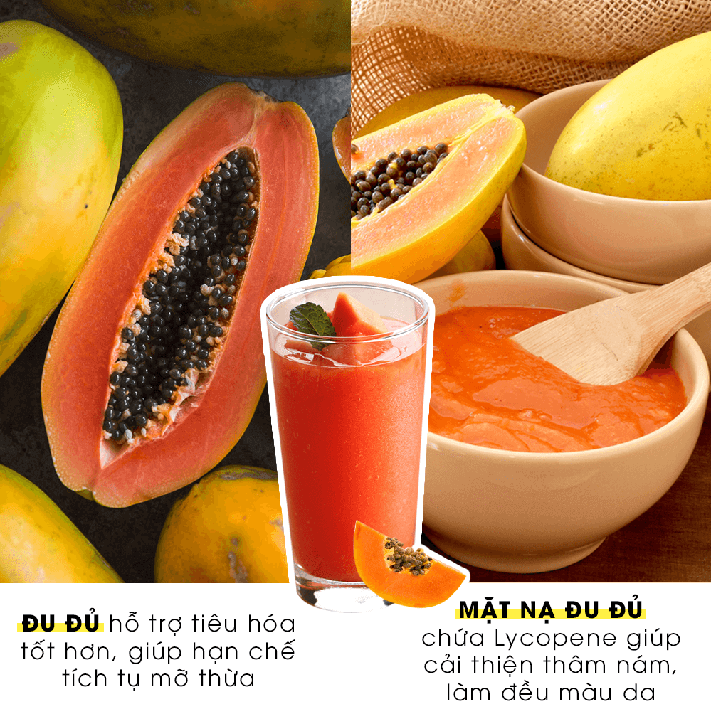 Da căng mịn và vóc dáng mi nhon chỉ sau 14 ngày nhờ 5 loại quả tủ lạnh như đu đủ. Thức uống giảm cân và mặt nạ dưỡng da tự nhiên từ đu đủ giúp cải thiện sắc tố da, cung cấp vitamin và tăng sức đề kháng.
