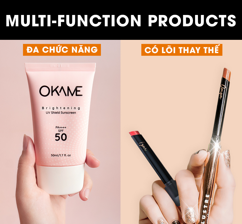 Bài viết thảo luận về cách chăm sóc da và tiết kiệm, với tiêu đề 'Tha hồ skincare nhưng vẫn tiết kiệm tiền nhờ 3 mẹo mua sắm cực thông minh'. Ảnh sản phẩm dưỡng da đa chức năng và thay thế, phù hợp với xu hướng dưỡng da tiết kiệm trong mùa Covid.