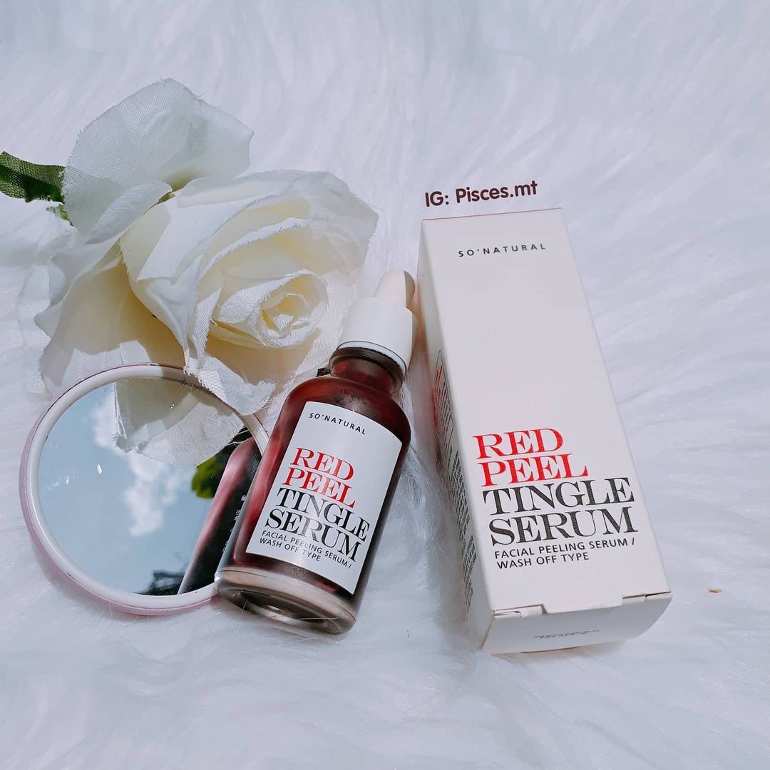 Review Red Peel Tingle Serum - tìm hiểu sản phẩm được nhiều beauty blogger đánh giá cao. Liệu serum red peel có tốt không? Sản phẩm từ So' Natural, một lựa chọn tuyệt vời cho việc tẩy tế bào chết hiệu quả.