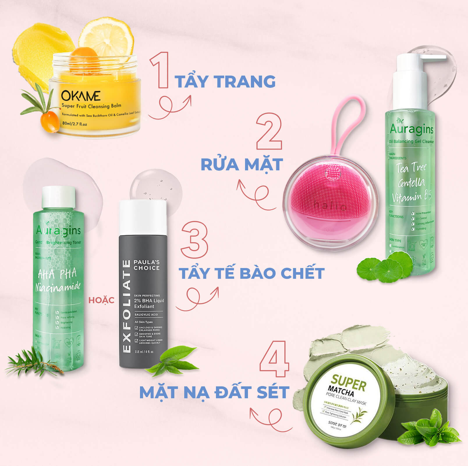 Bí quyết làm sạch mụn đầu đen và mụn đầu trắng với các bước như tẩy trang, rửa mặt, tẩy tế bào chết và sử dụng mặt nạ đất sét để có làn da sạch khỏe và mịn màng.