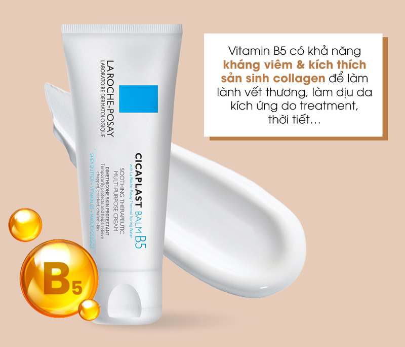 Bài viết về 5 thành phần làm dịu da tốt cho da nhạy cảm, bao gồm sản phẩm chứa Vitamin B5 từ La Roche-Posay, giúp làm dịu kích ứng và bảo vệ da khỏi tác động xấu.