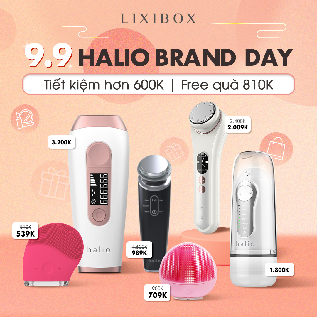 Siêu deal 9.9 từ HALIO với giảm giá lên đến 38% cho nhiều sản phẩm làm đẹp. Nhanh tay chớp lấy Deal đồng giá 99K, chỉ có trong ngày 9/9. Tiết kiệm hơn 600K và free quà trị giá 810K.