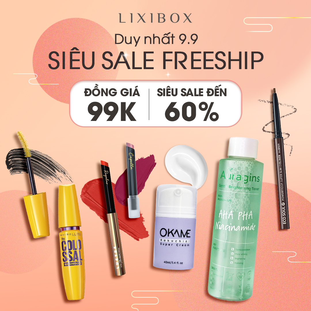 Siêu deal 9.9 với hàng loạt sản phẩm làm đẹp từ Halio giảm đến 38%. Đồng giá 99k với siêu sale lên tới 60%. Chương trình chỉ diễn ra vào ngày 9/9 với số lượng giới hạn, hoạt động freeship.