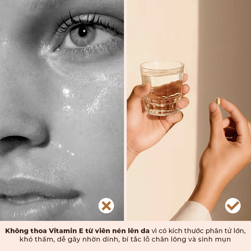 Bài viết khám phá cách dùng vitamin E để dưỡng ẩm và chống lão hóa trên da, nhấn mạnh rằng không nên bôi vitamin E từ viên nén lên da do có kích thước quá lớn, khó thẩm thấu, gây bí lỗ chân lông.