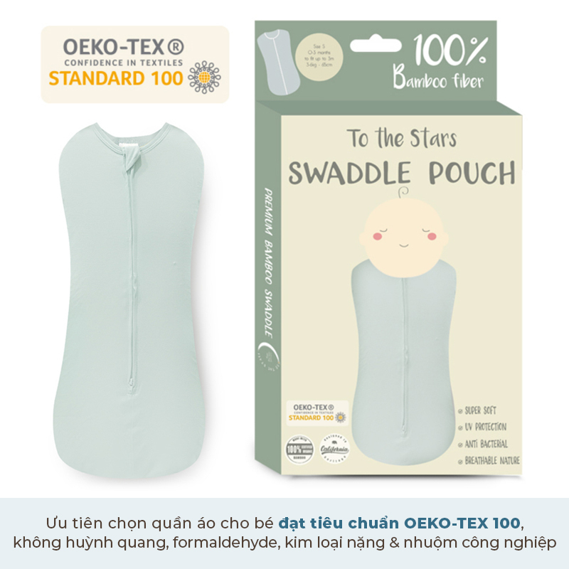 Bộ quần áo trẻ em từ sợi tre 100%, đạt tiêu chuẩn Oeko-Tex 100, mềm mại, không huỳnh quang, chống khuẩn, phù hợp cho chăm sóc bé sơ sinh. Nên hay không khi mẹ xin đồ cũ cho bé để tiết kiệm?