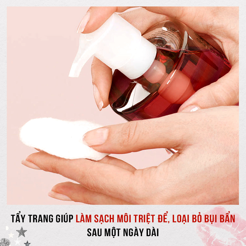 4 mẹo dùng son dưỡng giúp bạn có đôi môi căng mọng như quả cherry. Tẩy trang giúp làm sạch môi triệt để, loại bỏ bụi bẩn sau một ngày dài, là bí quyết dưỡng môi không thể thiếu cho làn môi hoàn hảo.