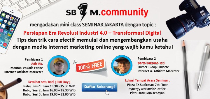 [ Event Gratis ] Pelatihan Internet Marketing Menuju Revolusi Industri 4.0