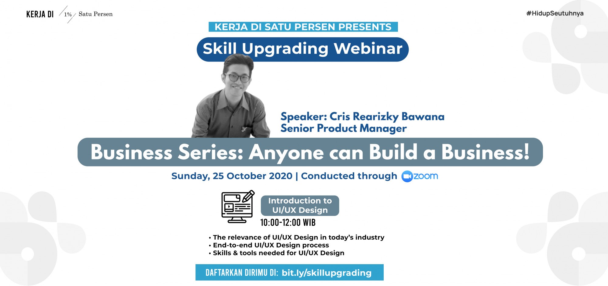 Webinar Business Series: "Introduction to UI/UX Design" by Kerja di Satu Persen