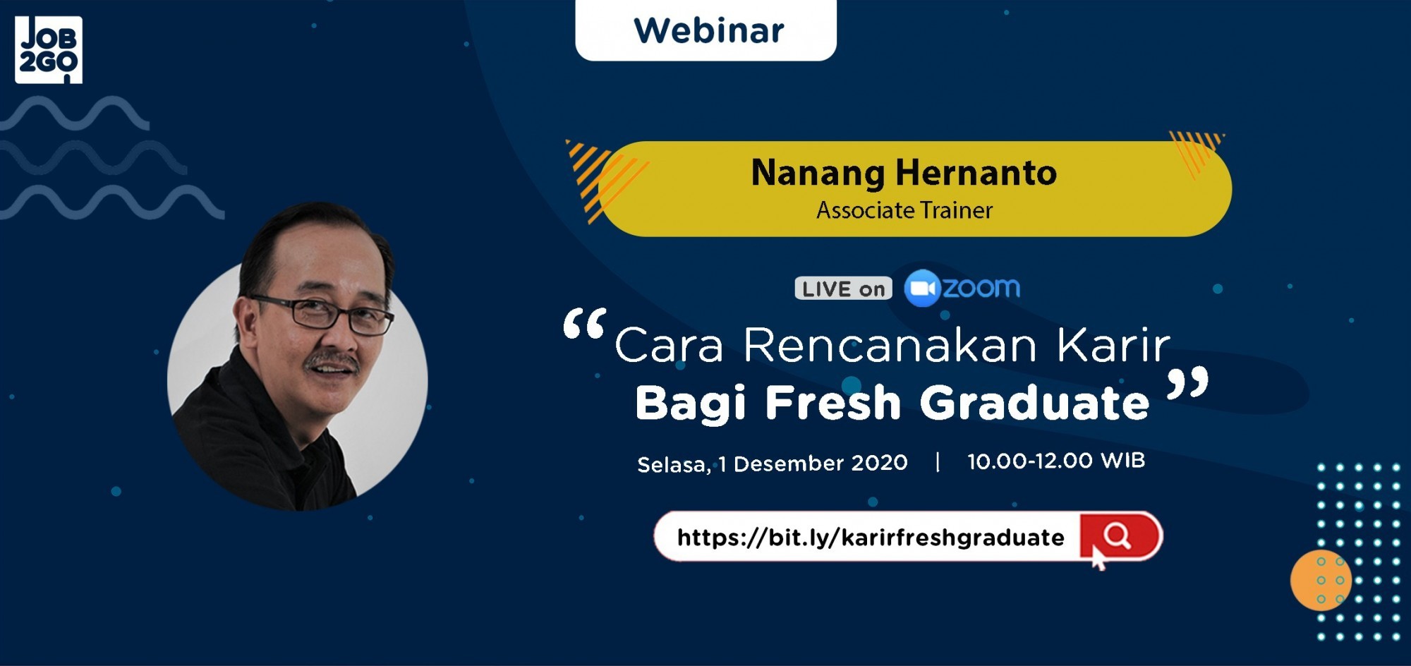 Jual Tiket Job2Go Webinar - Cara Rencanakan Karir Bagi Fresh Graduate | Loket.com