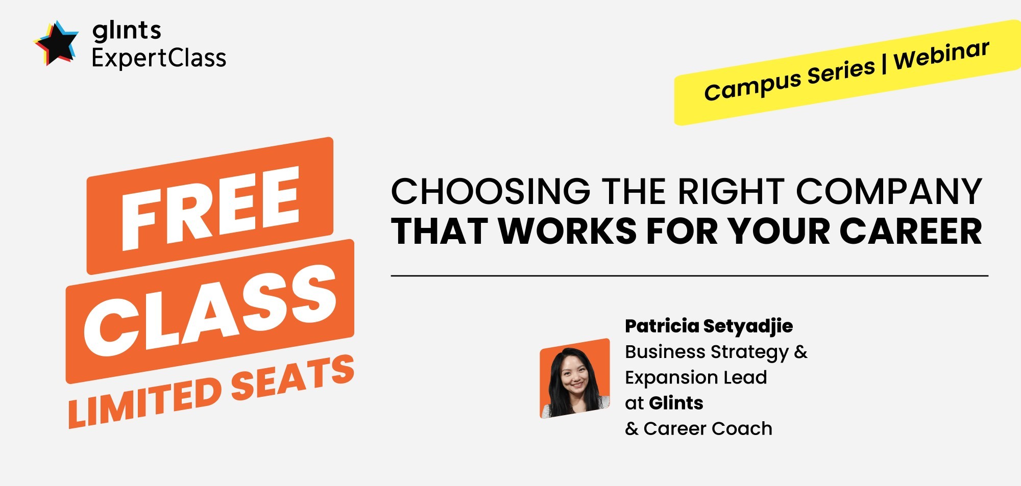 [Online Glints ExpertClass] Choosing the Right Company that Works for Your Career