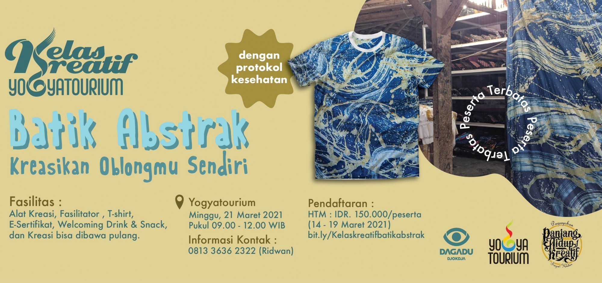 KELAS KREATIF " BATIK ABSTRAK; KREASIKAN OBLONGMU SENDIRI"