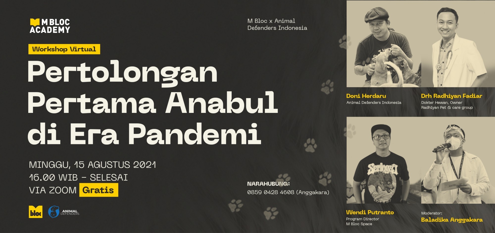 M Bloc Academy x Animal Defender Pertolongan Pertama Anabul