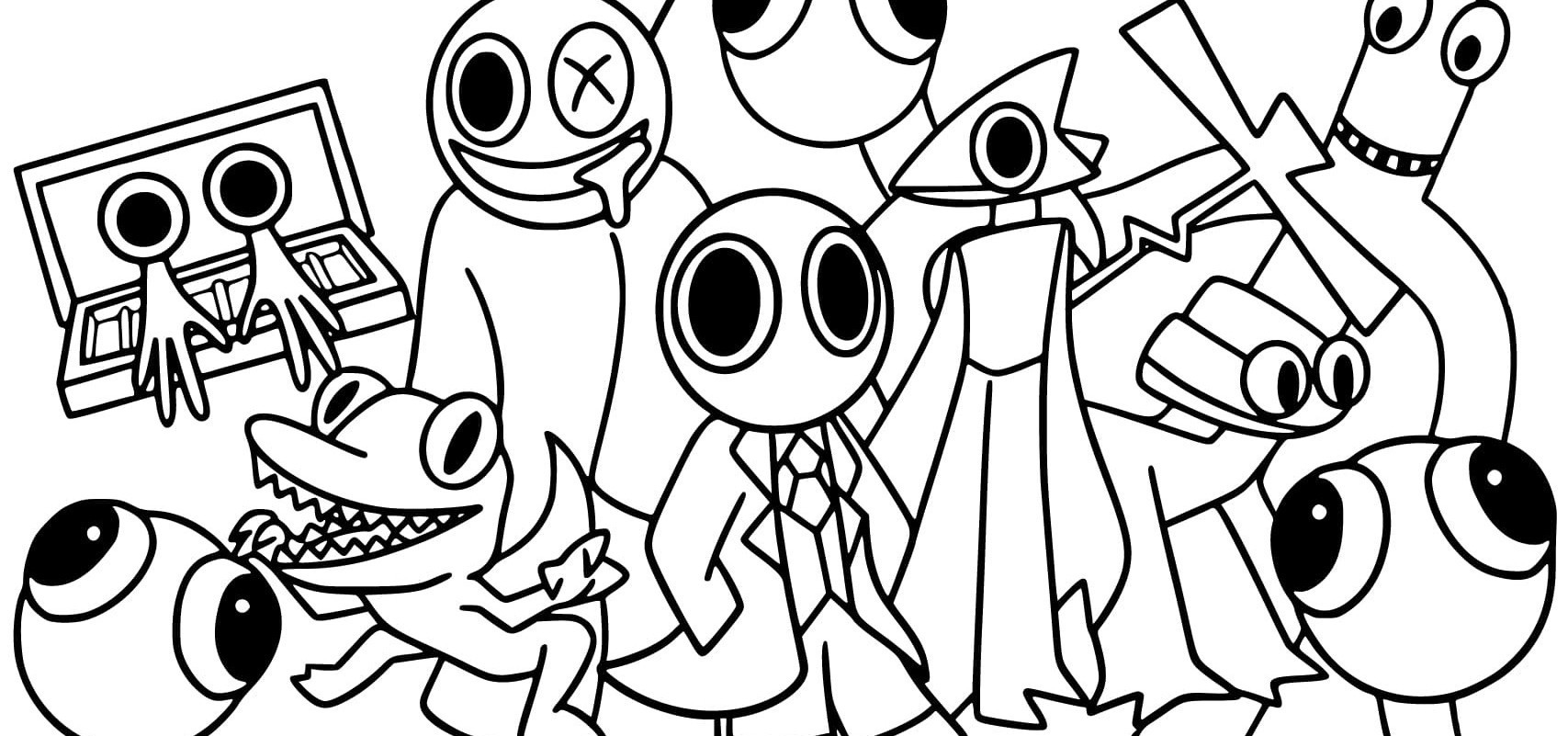 Unveil Vibrant Stories: Rainbow Friends Coloring Pages