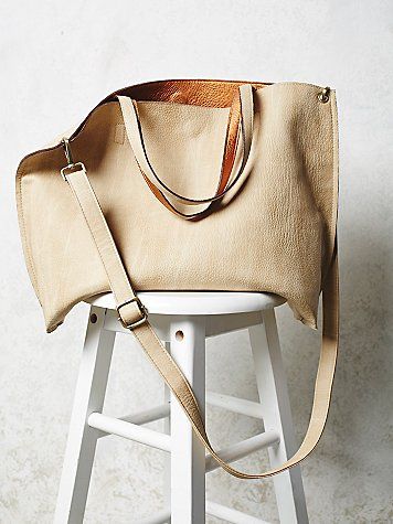 Beige Slouchy Tote
